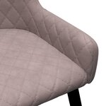 Vidaxl chaises à manger lot de 2 rose velours