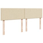 vidaXL Sommier à lattes de lit avec matelas Crème 180x200 cm Tissu