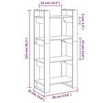 vidaXL Bibliothèque/Séparateur de pièce Gris 60x35x125 cm Bois massif