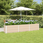 vidaXL Jardinière Ivoire 240 x 40 x 45 cm Acier