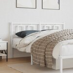 vidaXL Tête de lit métal blanc 150 cm