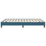 vidaXL Cadre de lit sans matelas bleu foncé 160x210 cm velours