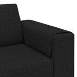 vidaXL Canapé de salon 3 Pièces Noir Polyester