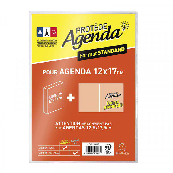 Protège agenda - 12 x 17 cm - exacompta