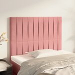 vidaXL Têtes de lit 2 Pièces Rose 100x5x78/88 cm Velours