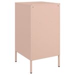 vidaXL Table de chevet rose 36x39x68 cm acier laminé à froid