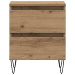 vidaXL Cabinet de chevet 2 Pièces chêne artisanal 40 x 35 x 50 cm