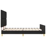 vidaXL Cadre de lit avec tête de lit Noir 140 x 200 cm tissu