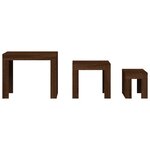 vidaXL Tables basses gigognes 3 Pièces chêne marron bois d'ingénierie