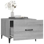 vidaXL Tables basses avec pieds en métal 2 Pièces Sonoma gris 50x50x40 cm