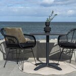 4 Fauteuils de jardin noirs TRIESTE