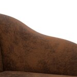 vidaXL Chaise longue Marron Similicuir daim