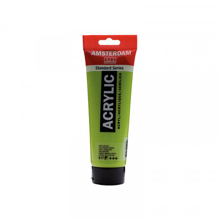 Tube peinture acrylique vert jaunâtre 250 ml - amsterdam royal talens