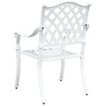 vidaXL Chaise de jardin 2 Pièces Blanc 55 x 56 5 x 91cm Aluminium