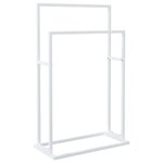 vidaXL Porte-serviettes sur pied Blanc 48x24x78 5 cm Fer