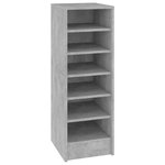 vidaXL Armoire à chaussures Gris béton 31 5x35x90 cm Bois d'ingénierie
