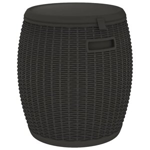 vidaXL Boîte de rangement de jardin 4 en 1 noir polypropylène