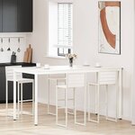 vidaXL Table de bar Blanc 110 x 55 x 105 cm Bois de pin massif