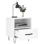 vidaXL Table de chevet blanc 40x35x47 5 cm bois d’ingénierie