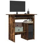 vidaXL Bureau Chêne fumé 80x45x74 cm Bois d'ingénierie