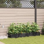 Jardinières vidaXL avec système d'irrigation d'eau 4 Pièces Noir