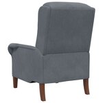 vidaXL fauteuil Gris foncé 76 x 94 x 102 cm Velours