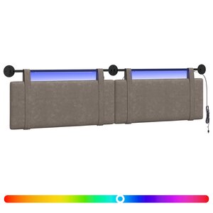 vidaXL Tête de lit suspendue Gris PU antique