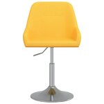 vidaXL Chaise pivotante de salle à manger Jaune moutarde Tissu