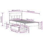 vidaXL Cadre de lit sans matelas 75x190 cm bois de pin massif