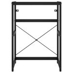 vidaXL Cadre de lavabo de salle de bain vasque à encastrer Noir Fer