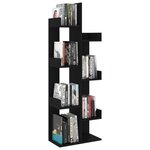 vidaXL Bibliothèque Noir 48x25 5x140 cm Bois d’ingénierie