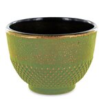 3 tasses en fonte vert et bronze - 0 15 L