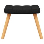 vidaXL Chaise à bascule avec tabouret Noir Tissu