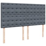 vidaXL Sommier à lattes de lit et matelas Gris foncé 200x200cm Velours