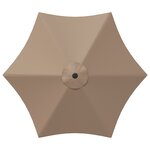 vidaXL Parasol de jardin avec lampes LED 230 x 230 cm Polyester Taupe