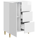 vidaXL Buffet Blanc brillant 66 x 34 5 x 90 cm Bois d'ingénierie