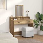 vidaXL Coiffeuse chêne artisanal 100 x 41 x 140 cm Bois d'ingénierie