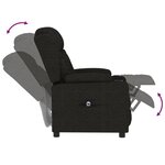 vidaXL Fauteuil inclinable électrique Noir Tissu