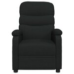 vidaXL Fauteuil électrique de massage Noir Tissu