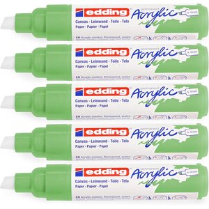 Marqueur acrylique large 5000 vert pastel 5-10 mm x 5 EDDING