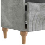 vidaXL Meuble TV Gris Béton 102 x 34 5 x 50 cm Bois d’ingénierie