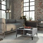 Vidaxl table basse gris béton 60x60x30 cm aggloméré