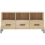 vidaXL Meuble TV chêne sonoma 102x36x50 cm bois d'ingénierie