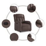 vidaXL Fauteuil inclinable Marron Similicuir