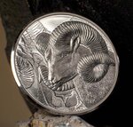 Pièce de monnaie en Platine 25000 Togrog g 31.1 (1 oz) Millésime 2022 Wild Mongolia MAGNIFICENT ARGALI