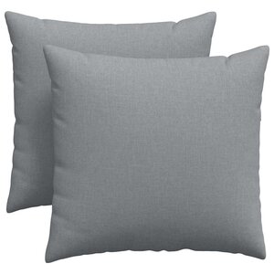 vidaXL Coussins de canapé 2 Pièces Gris clair 45 x 45 cm tissu