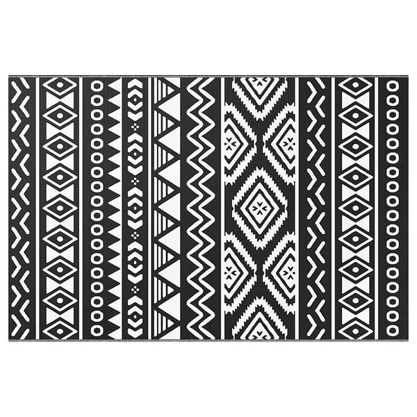 vidaXL Tapis d'extérieur ARAKIL Noir 120x180 cm PP