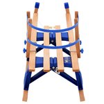 Vidaxl traîneau pliable en bois avec dossier 119 cm