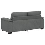 vidaXL Canapé à 2 places gris foncé 140 cm tissu