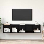 vidaXL Ensemble de meubles TV 2 Pièces Chêne noir 37 x 37 x 142.5 cm